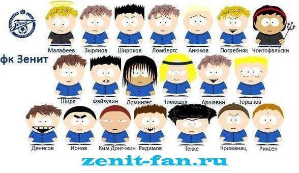 Российский футбол в стиле South Park!!(Картинки)